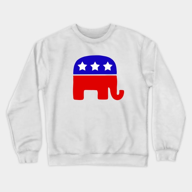 Republican Elephant Crewneck Sweatshirt by valentinahramov